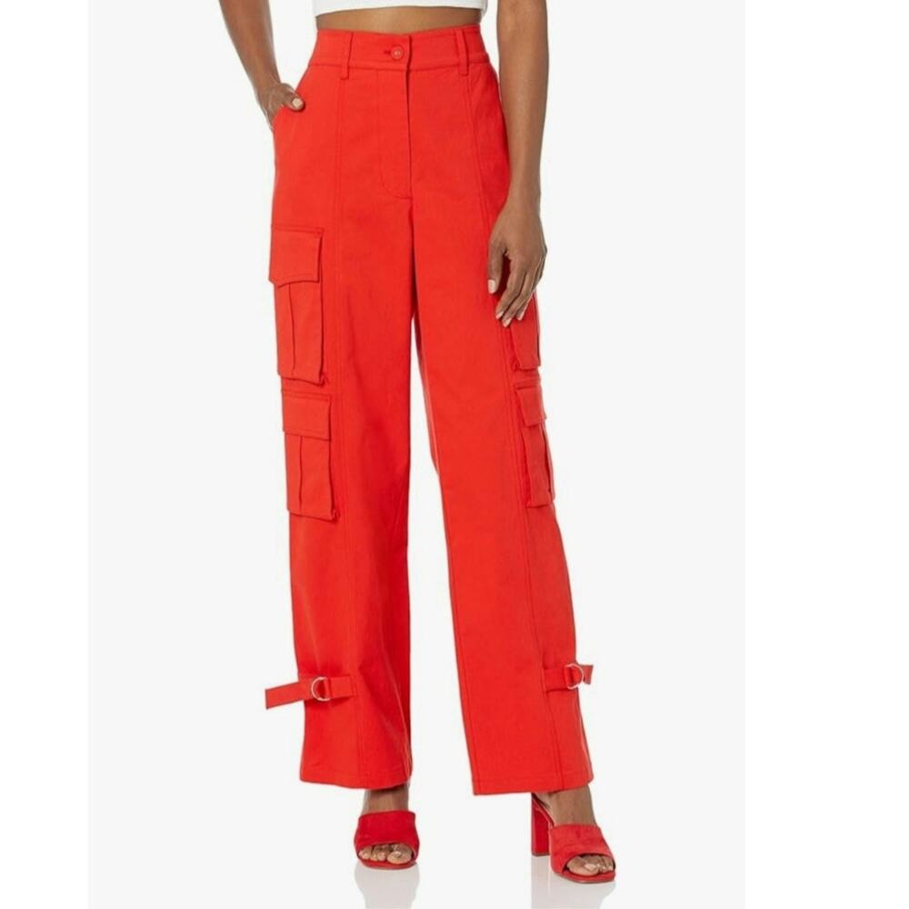 The Drop Romeo Hunte Flame Red Cargo Pants Size Small